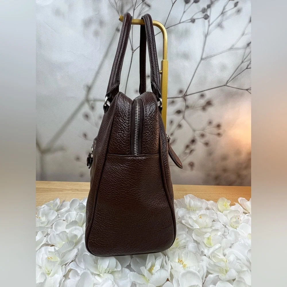 BRIGHTON MY FLAT IN LONDON BROKER COGNAC DOMED BOWLER STYLE HANDBAG - Picture 4 of 13